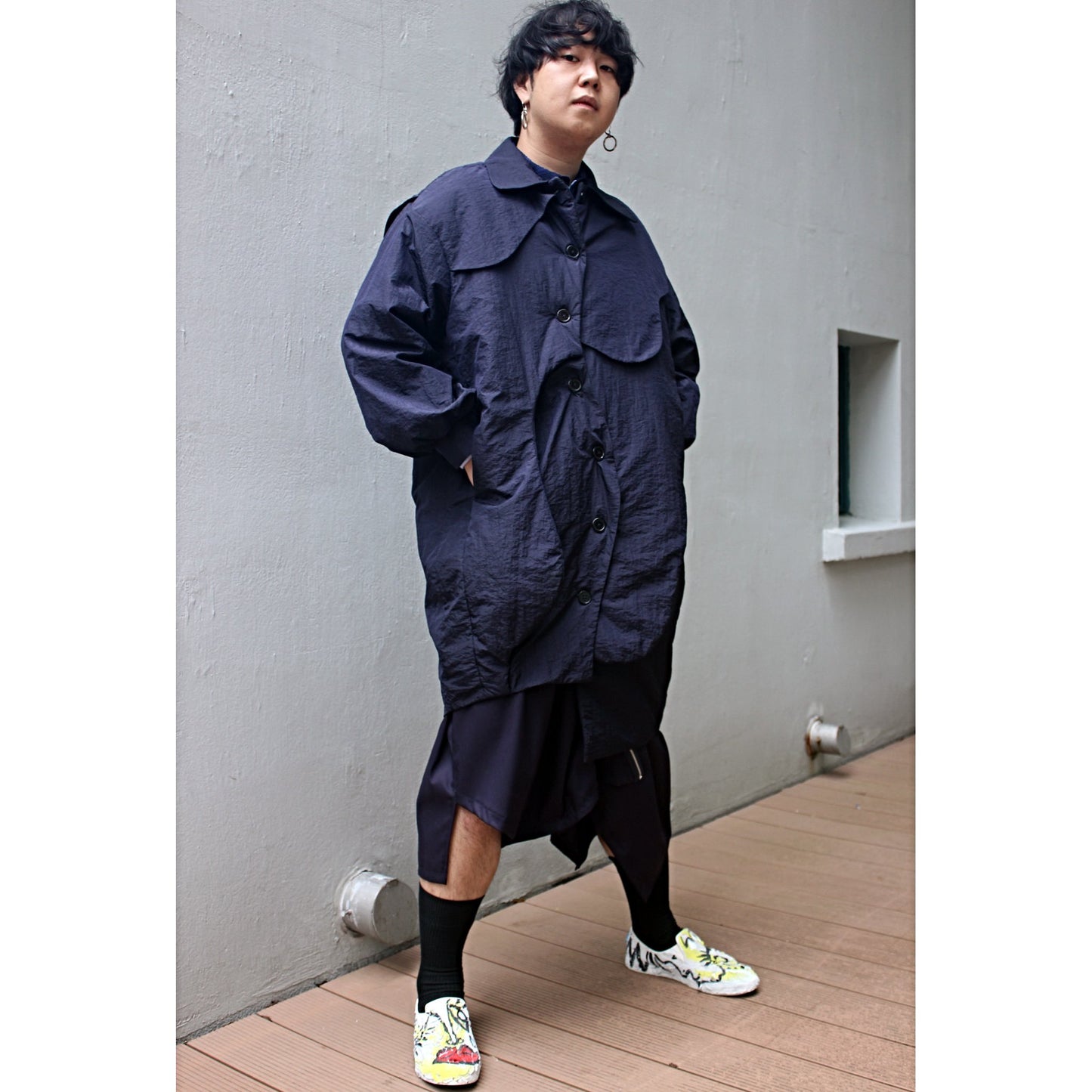Long Coat Cocoon Elevated Panels with Padding - phenotypsetter, fashion designer label, unisex, women, accessories