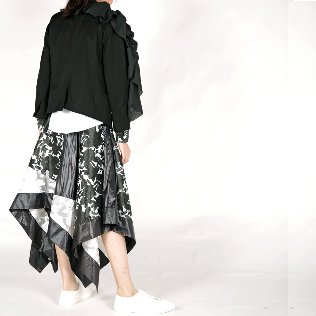 Jacket - Gathered Panels & Double Lapels - phenotypsetter, fashion designer label, unisex, women, accessories