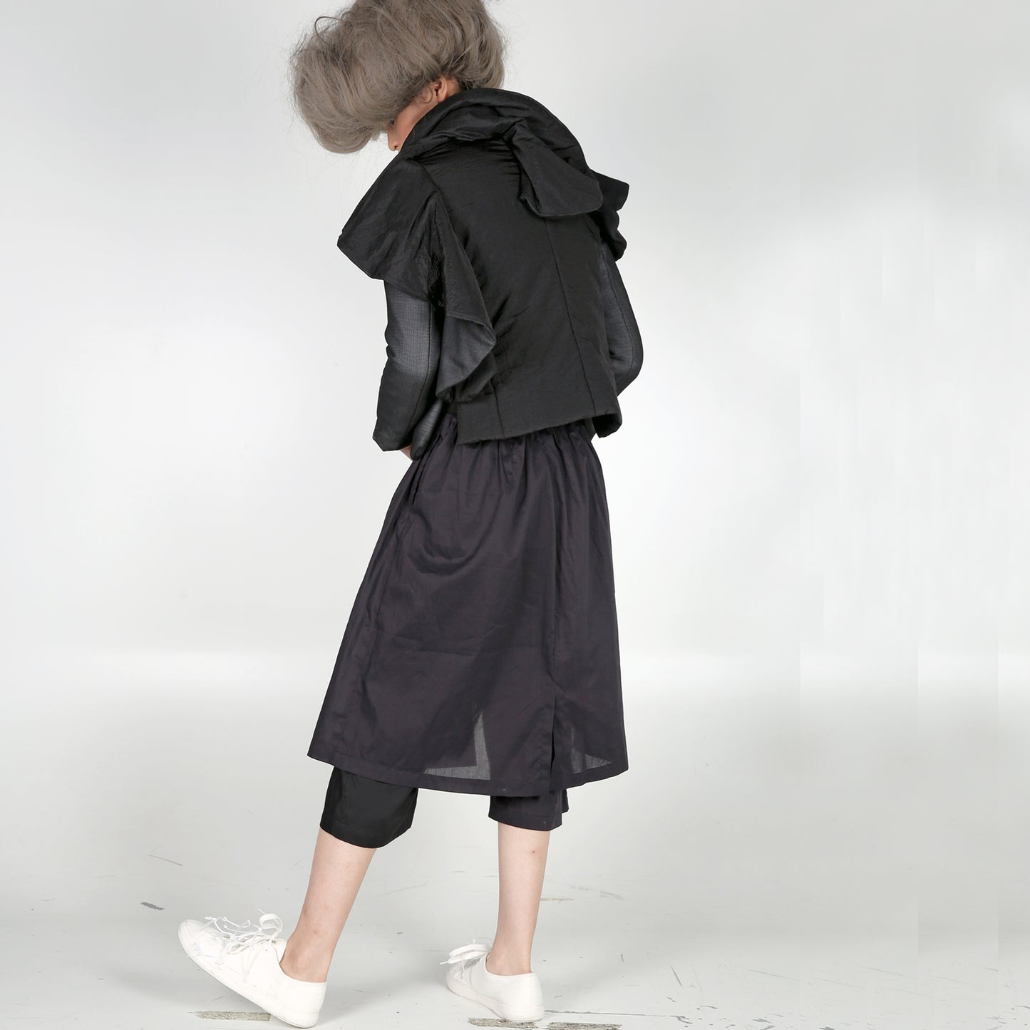 Padded Jacket with Padded Circular Ruffle - phenotypsetter, fashion designer label, unisex, women, accessories