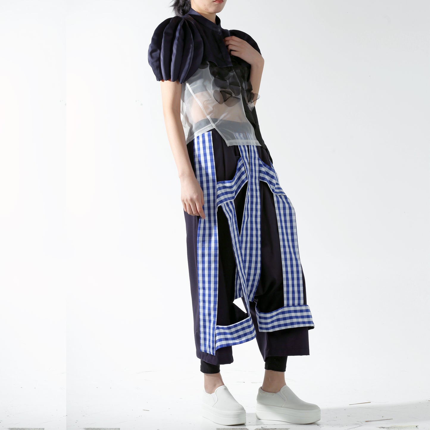 Cape - Ball Shaped Accordion on Sleeve - phenotypsetter, fashion designer label, unisex, women, accessories