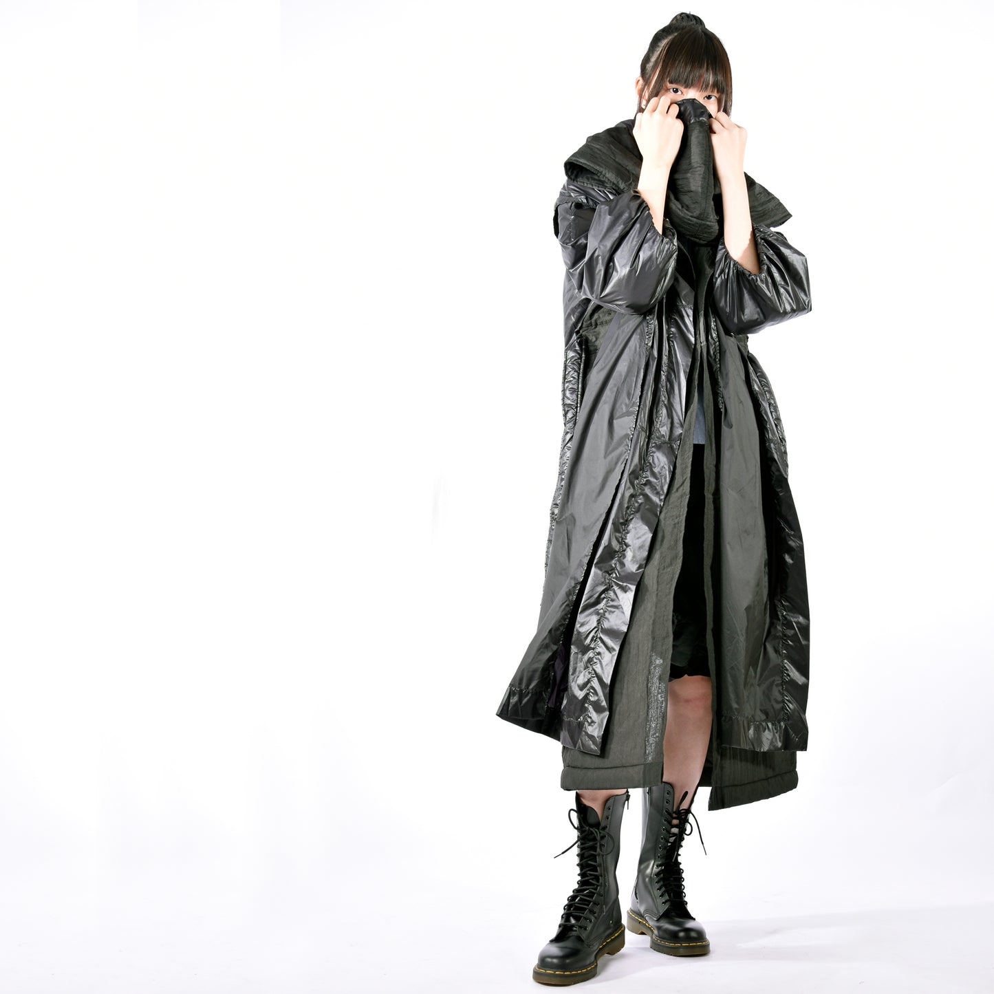 Coat - Hooded Mask Long Coat
