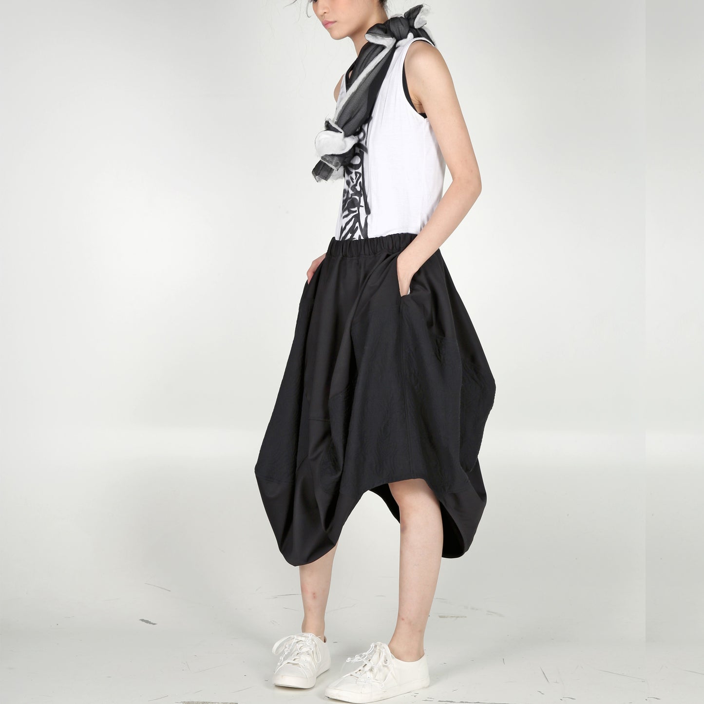 Skirt - Cocoon with a Wavy Hem