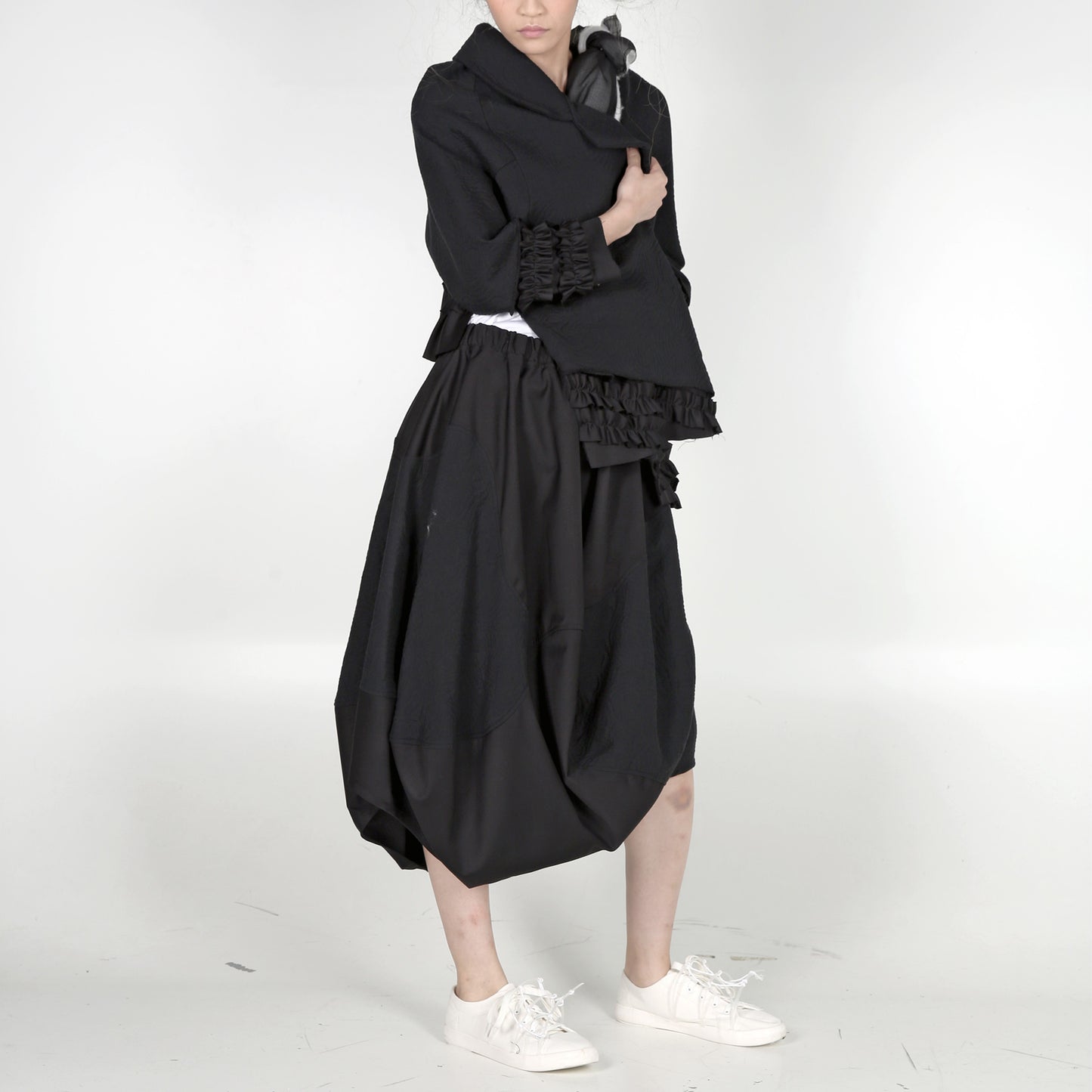 Skirt - Cocoon with a Wavy Hem