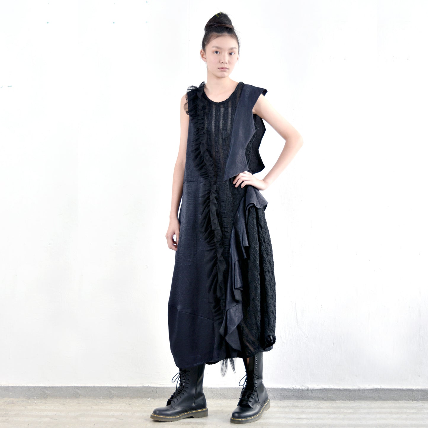 Dress - Ruffles Across Cocoon Dress