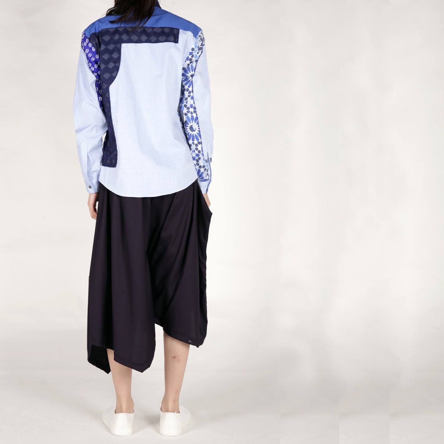 Shirts - Blue Patchwork - phenotypsetter, fashion designer label, unisex, women, accessories