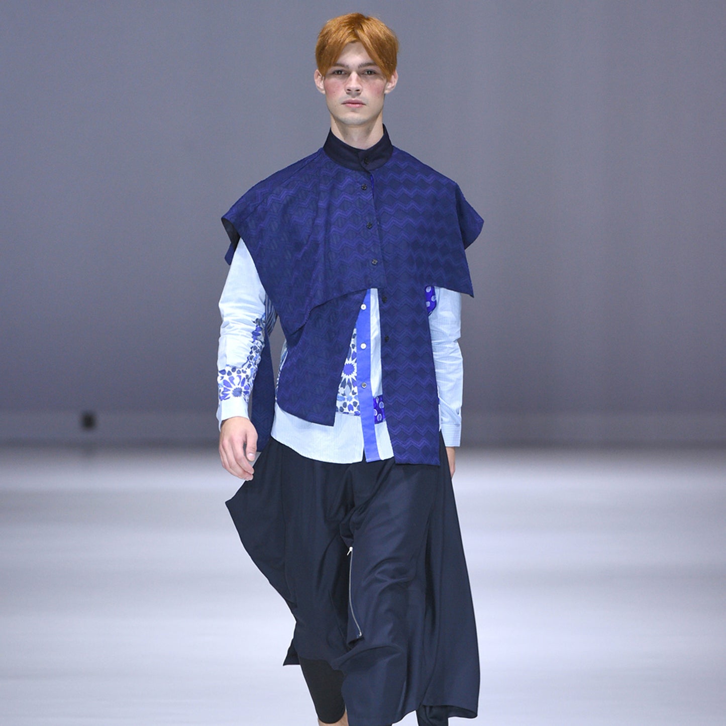 Shirts - Blue Patchwork - phenotypsetter, fashion designer label, unisex, women, accessories