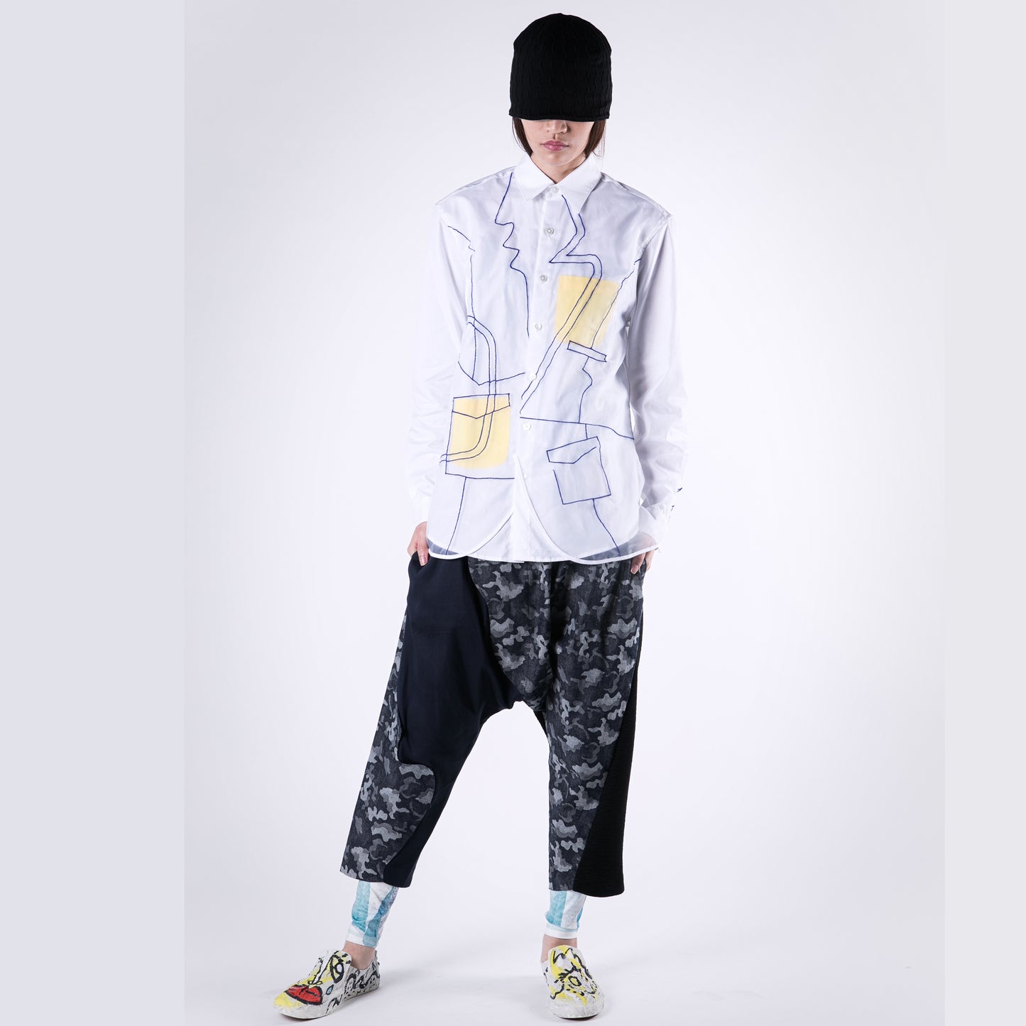 Shirt Embroidery Jacket on Organza phenotypsetter