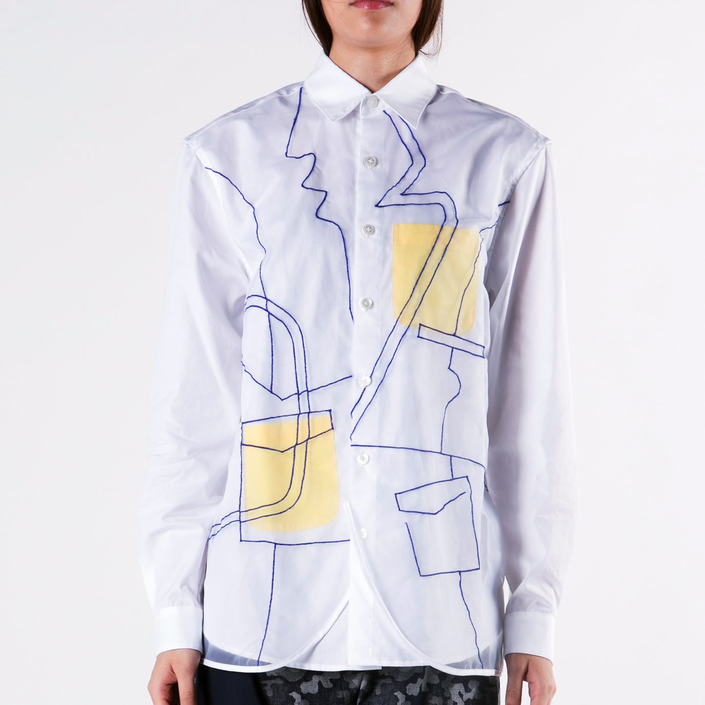 Shirt Embroidery Jacket on Organza phenotypsetter