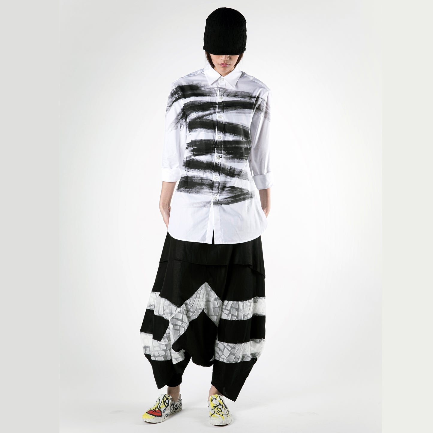 Shirt Hand-painted Strokes - phenotypsetter, fashion designer label, unisex, women, accessories