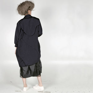 Coat - Long Coat Cocoon Elevated Panels with Padding