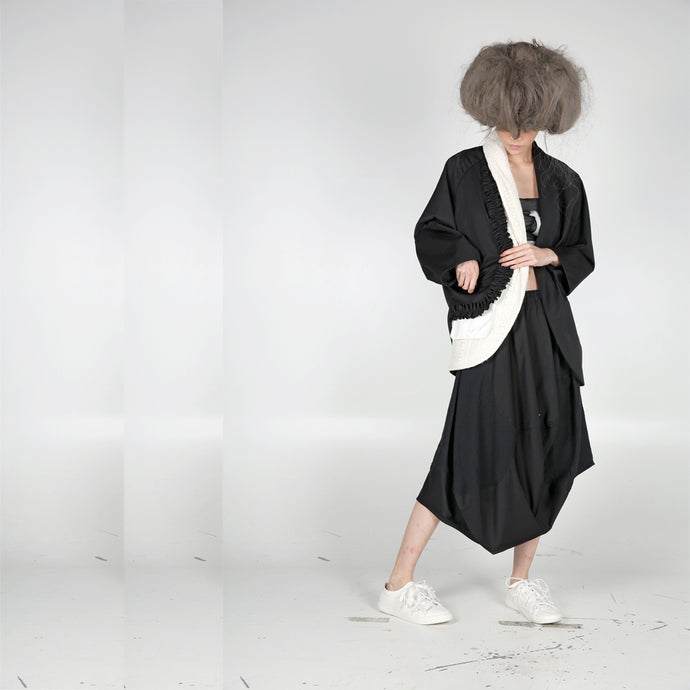 Jacket - Padded Lace & Juxtaposed Layers - phenotypsetter, fashion designer label, unisex, women, accessories