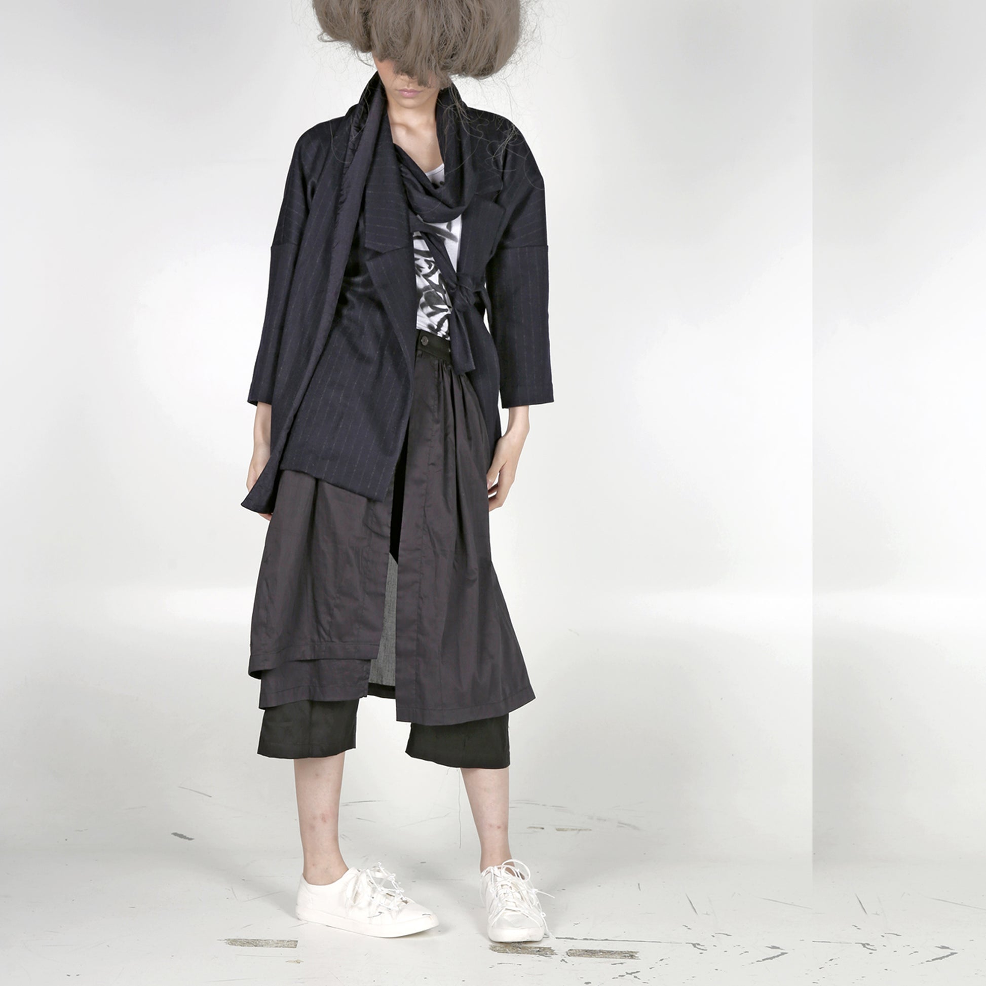 Kimono Jacket with Scarf - phenotypsetter, fashion designer label, unisex, women, accessories