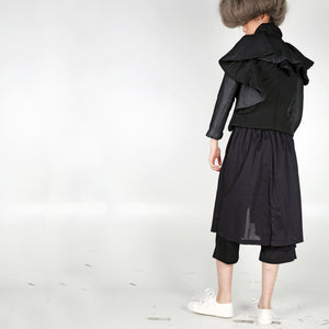Padded Jacket with Padded Circular Ruffle - phenotypsetter, fashion designer label, unisex, women, accessories