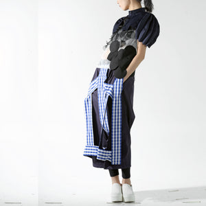 Cape - Ball Shaped Accordion on Sleeve - phenotypsetter, fashion designer label, unisex, women, accessories