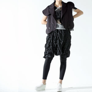Jacket - Sleeveless with Circle Edge and Flakes - phenotypsetter, fashion designer label, unisex, women, accessories