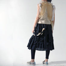 Load image into Gallery viewer, Skirt - Shirring A Line with Braided Suspender - phenotypsetter, fashion designer label, unisex, women, accessories
