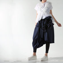 Load image into Gallery viewer, Skirts - Drop Cocoon with circular Ruffle Suspender - phenotypsetter, fashion designer label, unisex, women, accessories
