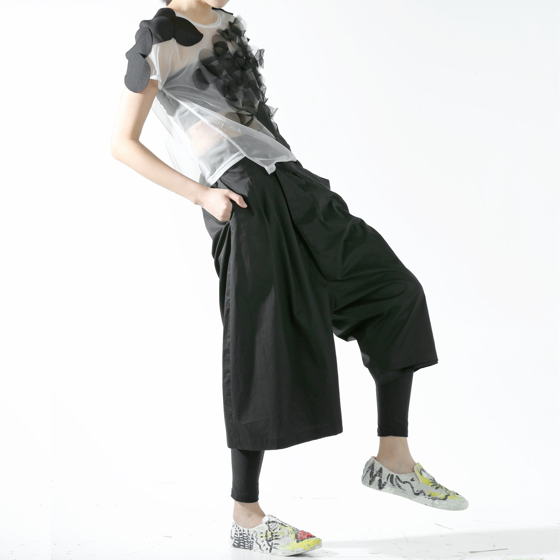 Trousers - Asymmetric leg width - phenotypsetter, fashion designer label, unisex, women, accessories