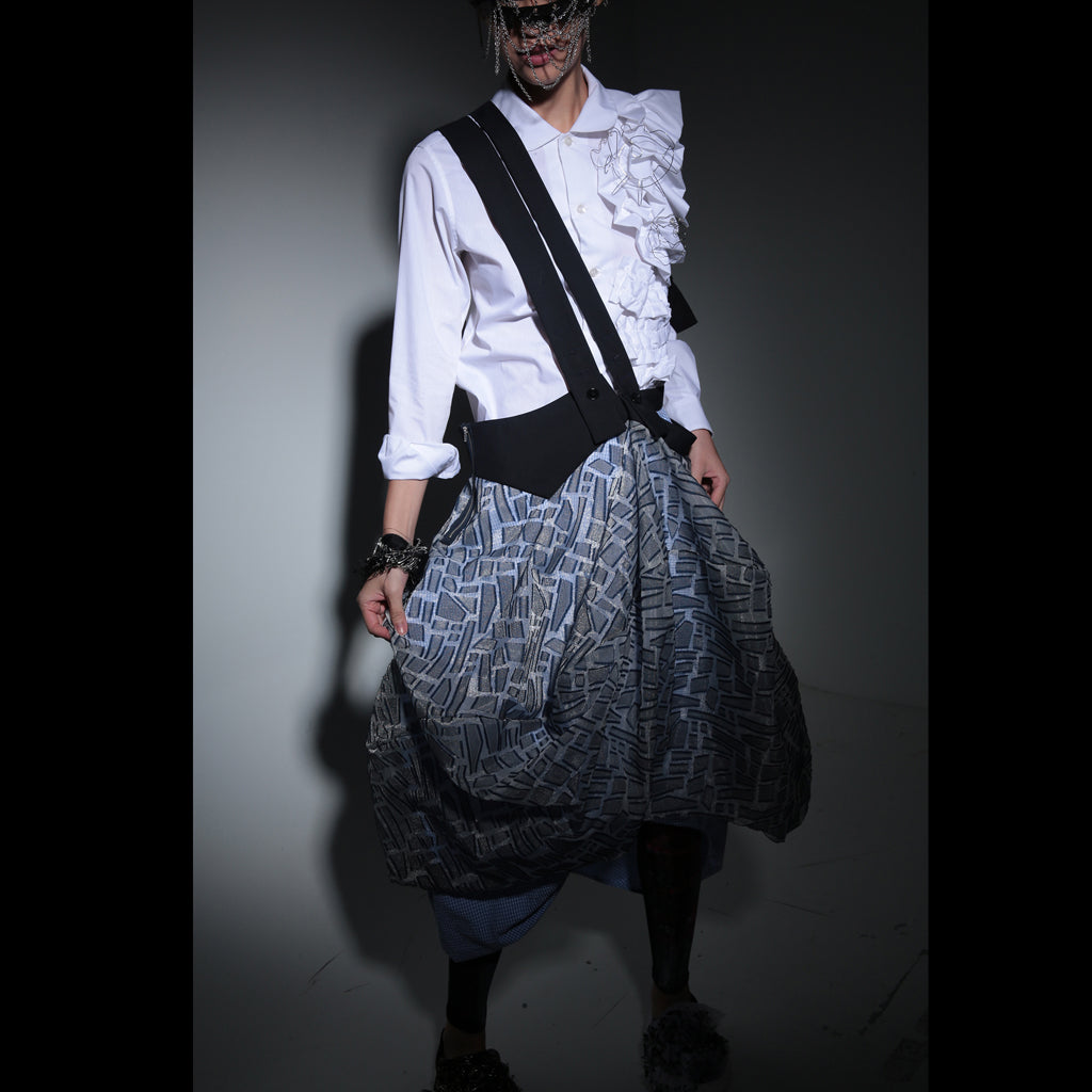 Skirts - Cocoon Two Layers & Suspenders - phenotypsetter, fashion designer label, unisex, women, accessories