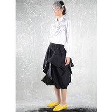Load image into Gallery viewer, Skirt Asy Cut with Paddings - phenotypsetter, fashion designer label, unisex, women, accessories
