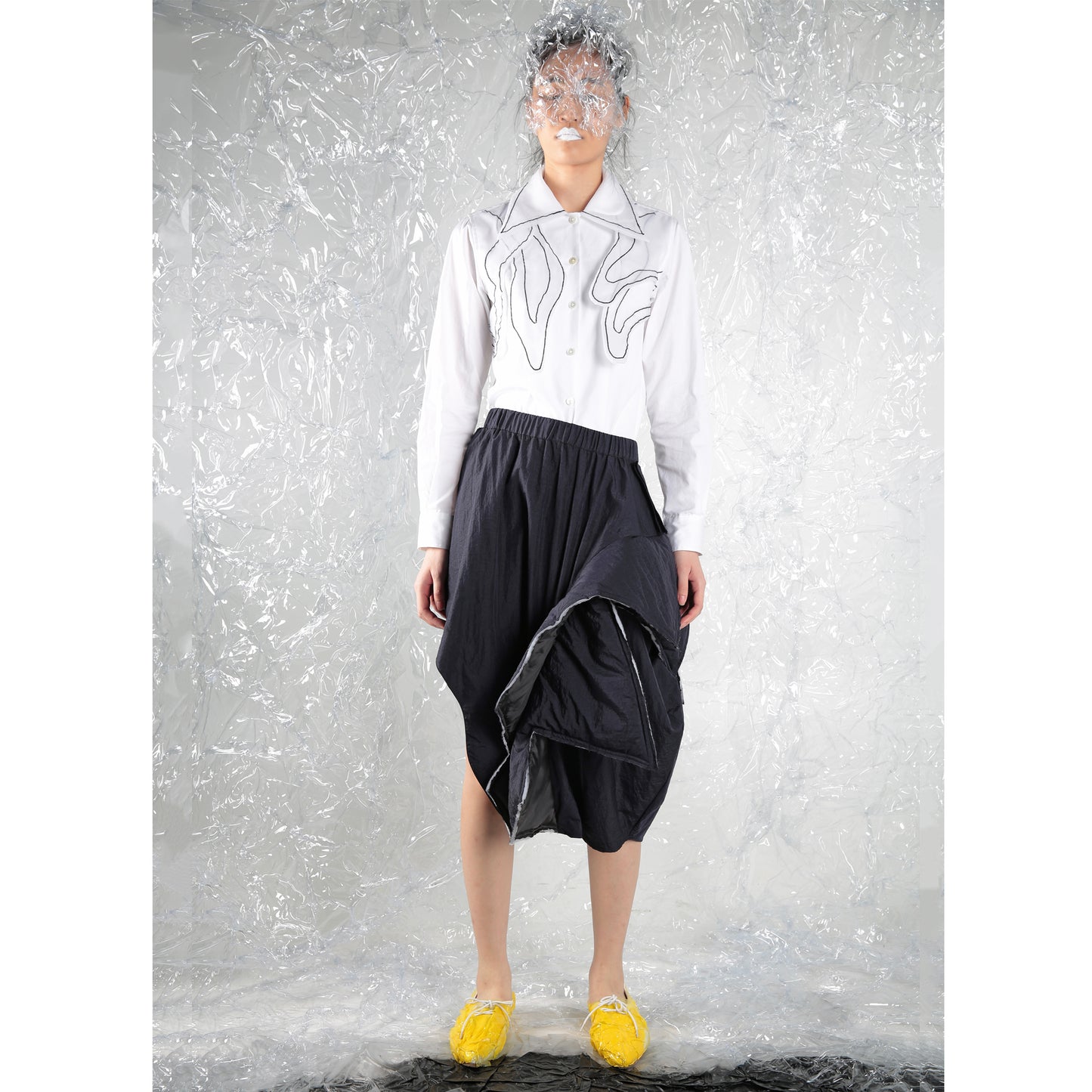Skirt Asy Cut with Paddings - phenotypsetter, fashion designer label, unisex, women, accessories