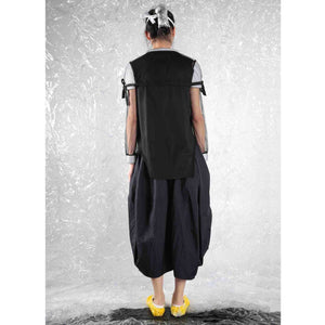 Mesh-sleeved Top with Padded Cape - phenotypsetter, fashion designer label, unisex, women, accessories
